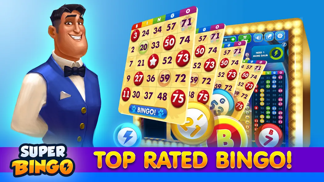 Super Bingo HD - Bingo Games (упер Бинго )  [МОД Unlocked] Screenshot 1