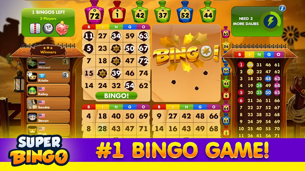 Super Bingo HD - Bingo Games (упер Бинго )  [МОД Unlocked] Screenshot 4
