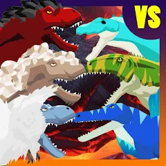 Скачать взлом T-Rex Fights More Dinosaurs  [МОД Много денег] - стабильная версия apk на Андроид