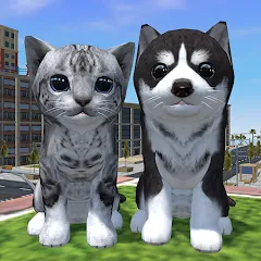 Взломанная Cute Cat And Puppy World (Кьют Кэт Энд Паппи Ворлд)  [МОД Unlimited Money] - полная версия apk на Андроид