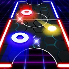 Скачать взлом Air Hockey Glow HD Ultimate 2D (Эйр)  [МОД Бесконечные монеты] - стабильная версия apk на Андроид