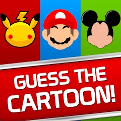 Взломанная Guess the Cartoon Character (Догадайтесь кто из мультяшного персонажа)  [МОД Бесконечные монеты] - стабильная версия apk на Андроид