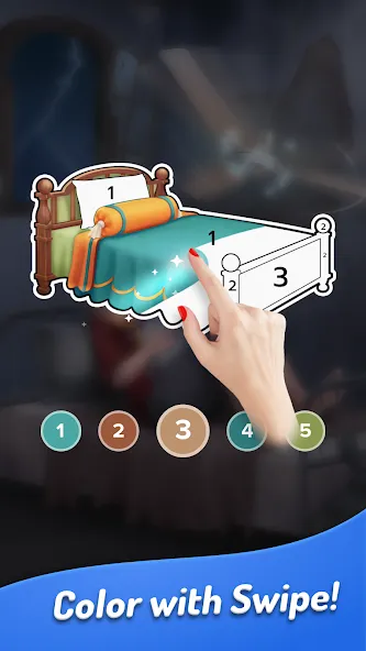 Colorswipes® - Color by Number  [МОД Бесконечные деньги] Screenshot 3