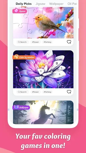 Coloring Game: Paint by Number  [МОД Много денег] Screenshot 1