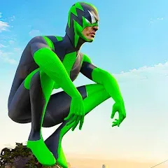 Скачать взломанную Rope Frog Ninja Hero Car Vegas (Роуп Фрог Ниндзя Герой Кар Вегас)  [МОД Много монет] - полная версия apk на Андроид