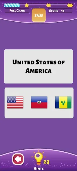 Country Flags World Quiz Game  [МОД Бесконечные деньги] Screenshot 1