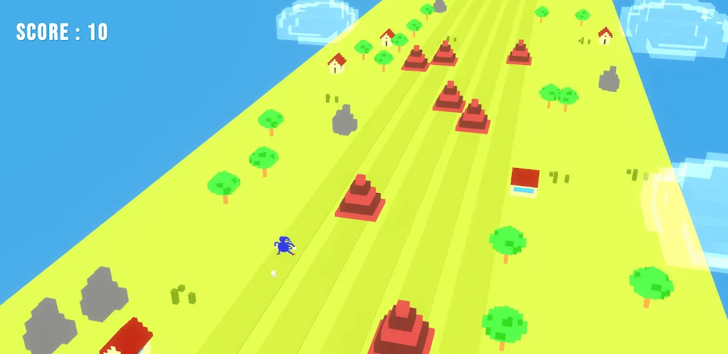 Sanic Run 3D (Саник Ран 3Д)  [МОД Меню] Screenshot 1