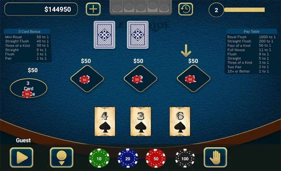 Let It Ride Poker  [МОД Unlocked] Screenshot 1