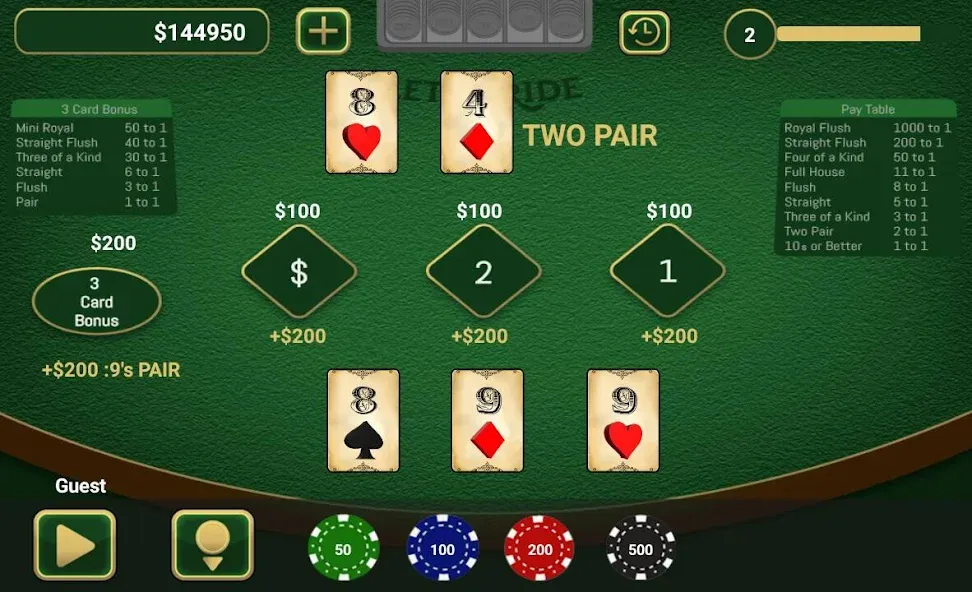 Let It Ride Poker  [МОД Unlocked] Screenshot 2