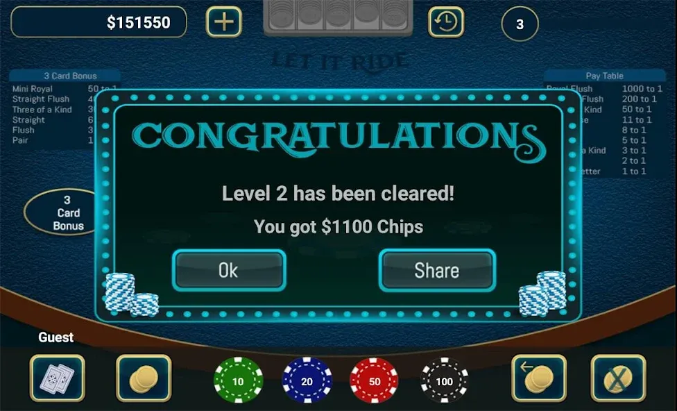Let It Ride Poker  [МОД Unlocked] Screenshot 4