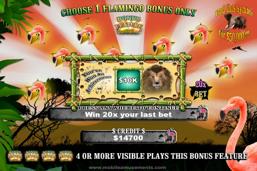 Flamingo Safari Slots (Фламинго Сафари Слоты)  [МОД Все открыто] Screenshot 2