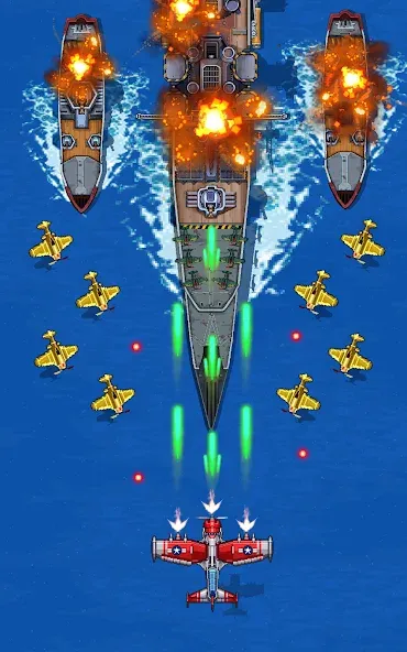 1945 Air Force: Airplane games (тысяча девятьсот сорок пять)  [МОД Все открыто] Screenshot 1