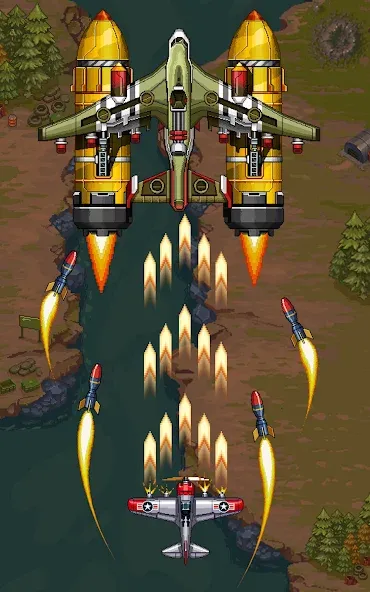 1945 Air Force: Airplane games (тысяча девятьсот сорок пять)  [МОД Все открыто] Screenshot 5