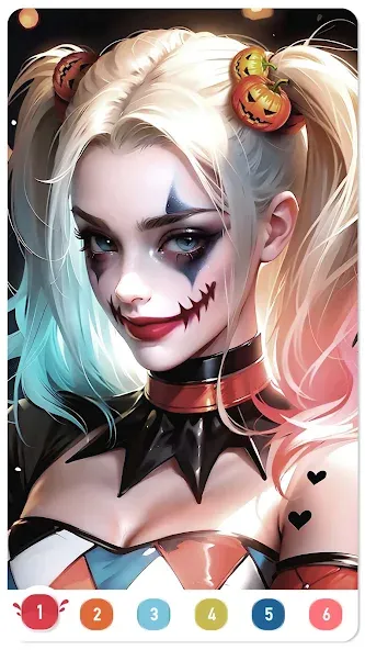 Clown Color, Paint by number  [МОД Много монет] Screenshot 2