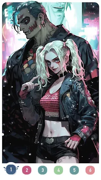 Clown Color, Paint by number  [МОД Много монет] Screenshot 4