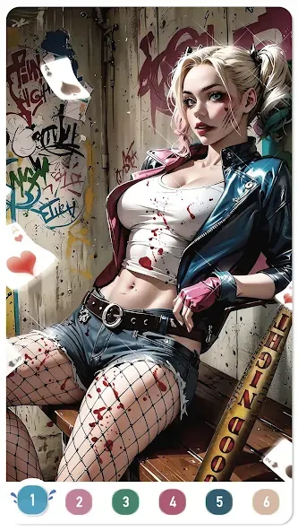 Clown Color, Paint by number  [МОД Много монет] Screenshot 5