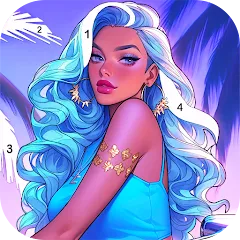 Взлом Paint Color: Color by number  [МОД Mega Pack] - стабильная версия apk на Андроид