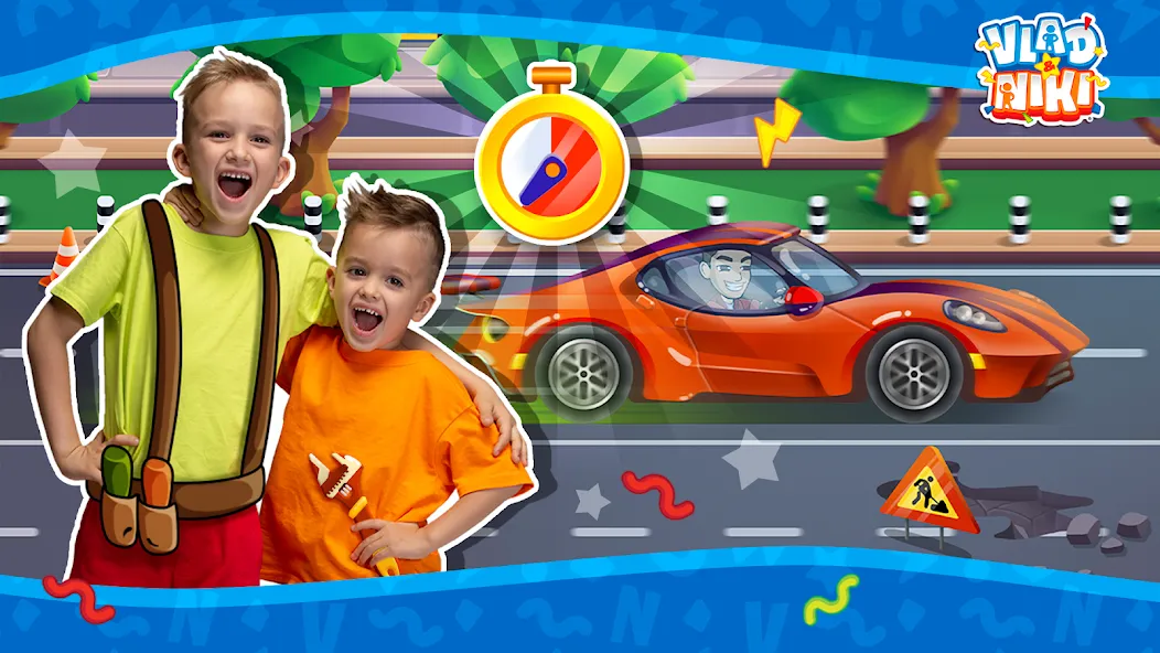 Vlad and Niki: Car Service  [МОД Бесконечные монеты] Screenshot 4
