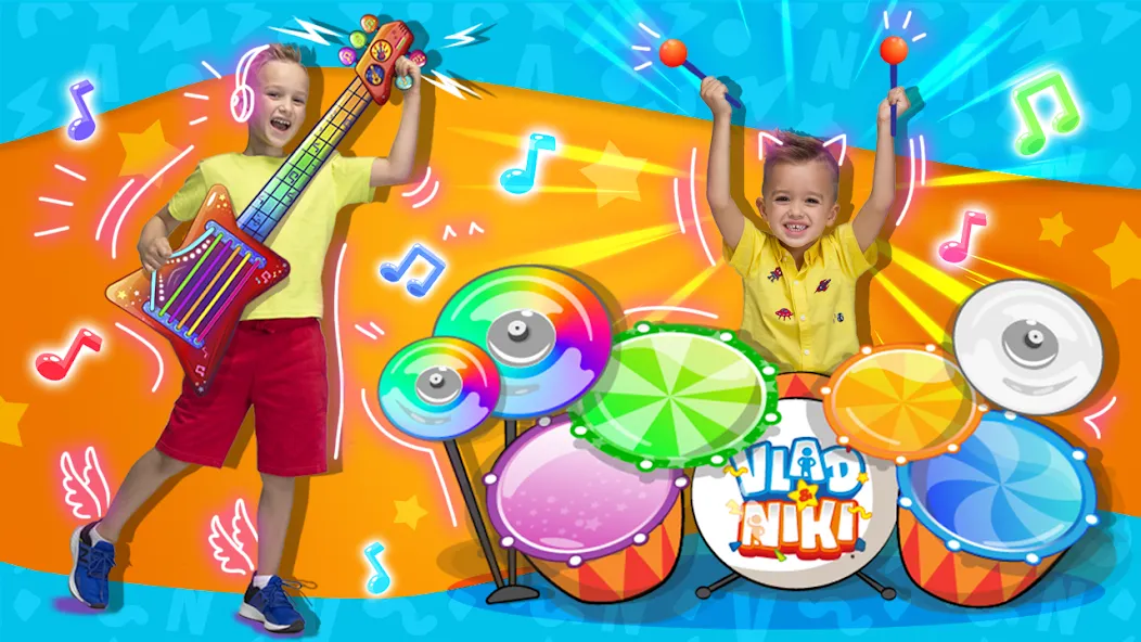 Vlad and Niki: Kids Piano  [МОД Много монет] Screenshot 2