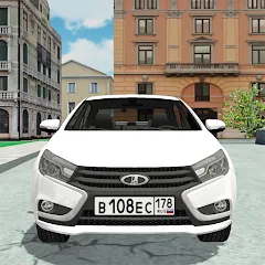 Скачать взломанную Русская тачка Лада Веста  [МОД Бесконечные монеты] - полная версия apk на Андроид