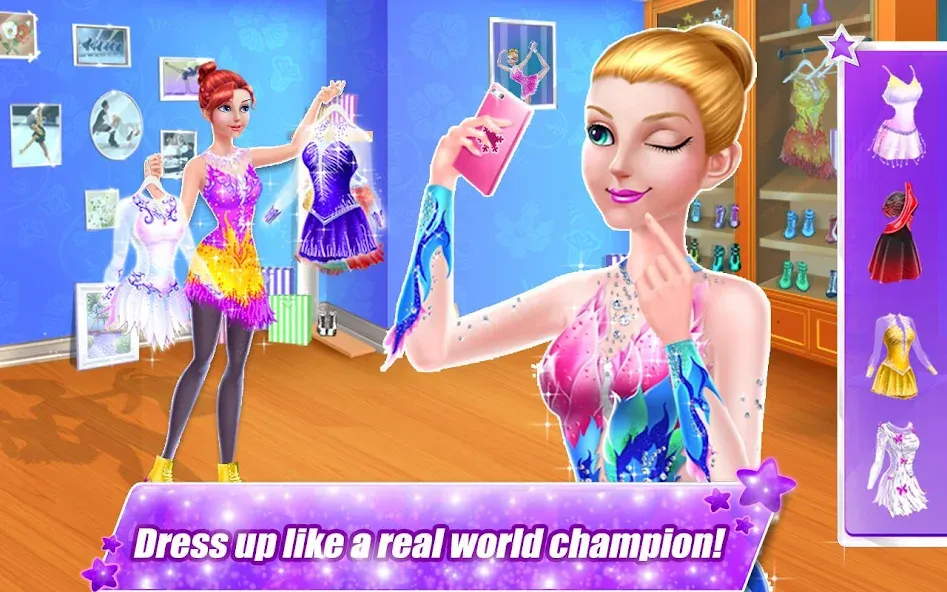 Ice Skating Superstar - Perfec  [МОД Бесконечные монеты] Screenshot 2