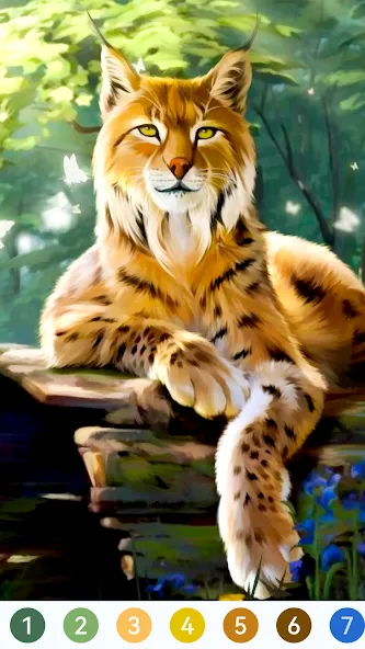 Animal Paint by Number Game (Анимал Пэйнт бай Намбер Гэйм)  [МОД Menu] Screenshot 2