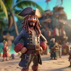 Взломанная Pirate Polygon Caribbean Sea (Пиратская Полигон Карибское море)  [МОД Бесконечные деньги] - полная версия apk на Андроид