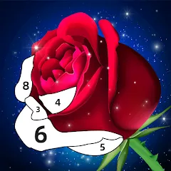 Скачать взломанную Rose Coloring Book Color Games  [МОД Unlocked] - стабильная версия apk на Андроид