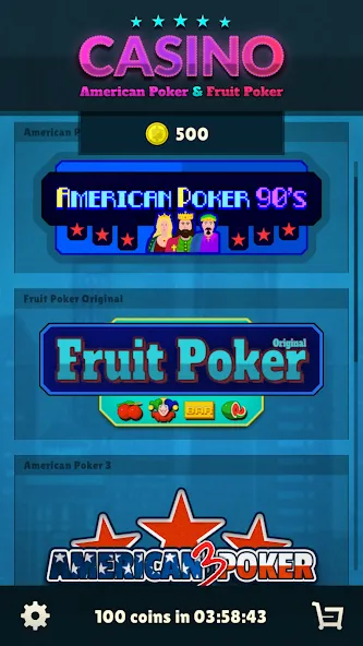 American Poker 90's Casino  [МОД Много денег] Screenshot 1