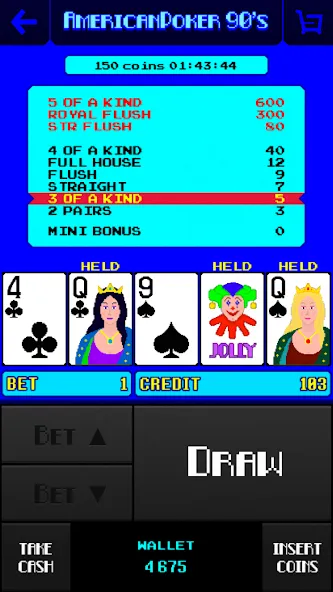 American Poker 90's Casino  [МОД Много денег] Screenshot 2