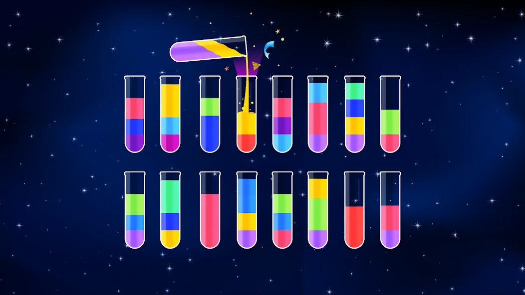 Water Sort Puzzle - Color Game (Уотер Сорт Пазл)  [МОД Много монет] Screenshot 2