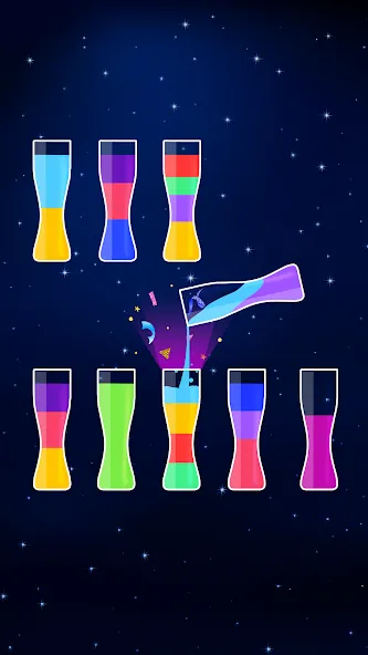 Water Sort Puzzle - Color Game (Уотер Сорт Пазл)  [МОД Много монет] Screenshot 4